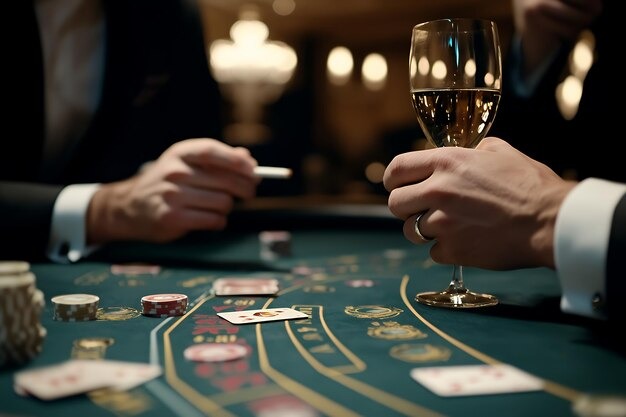 Live dealer blackjack table with multi-camera broadcast